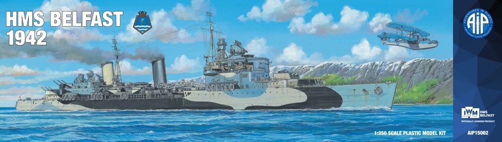 AIP 1/350 WW2 HMS Belfast 1942 Royal Navy Cruiser – IWM Licensed