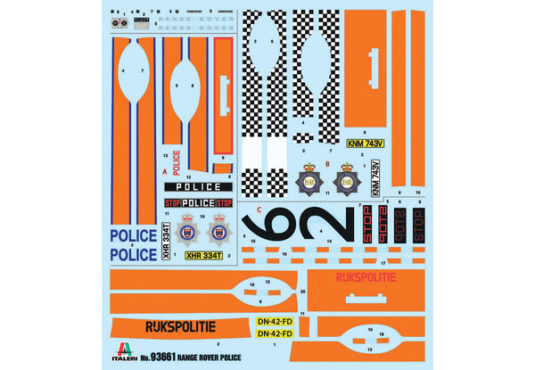 ITALERI 1/24 CARS Range Rover Police Car model kit