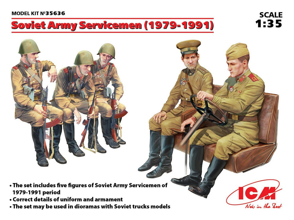 ICM 1/35 Soviet Cold War Army Servicemen (1979-1991), (5 figures)