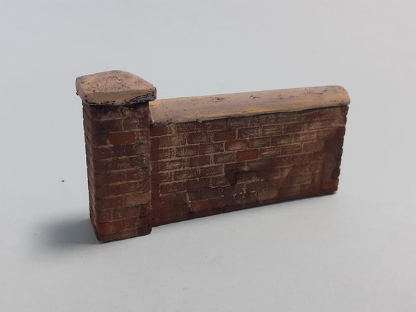 1/35 scale Brick garden wall Half length Straight