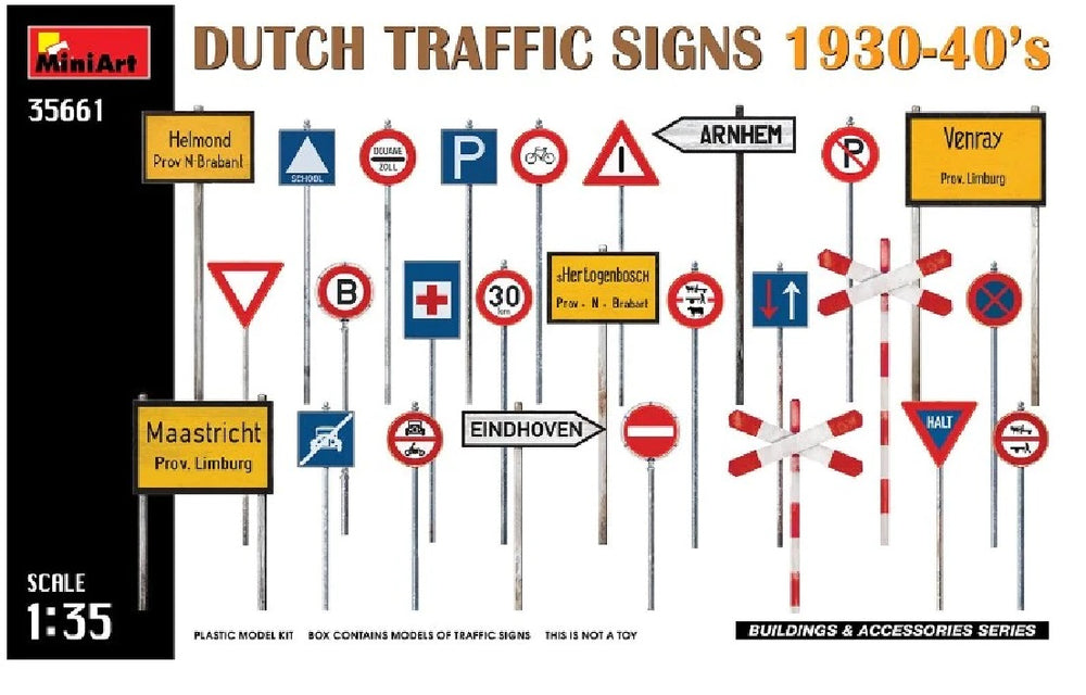 Miniart 1/35 DUTCH TRAFFIC SIGNS 1930-40's