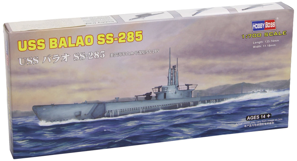 Hobbyboss 1:700 WW2 USS Balao SS -285 submarine model kit