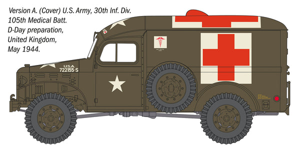 Italeri 1/35 scale MILITARY WW2 US Dodge WC54 Ambulance model kit