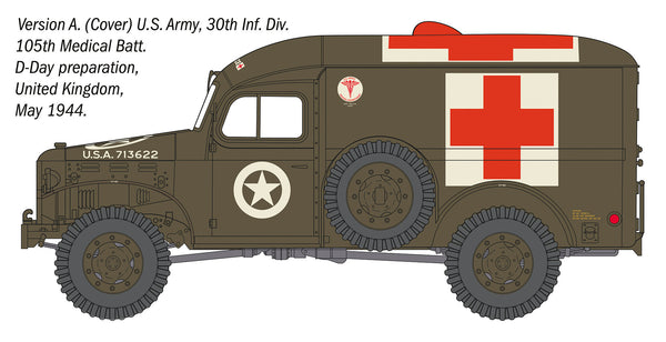 Italeri 1/35 scale MILITARY WW2 US Dodge WC54 Ambulance model kit