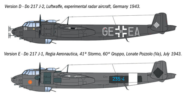 Italeri 1/72 AIRCRAFT WW2 German Dornier Do 217 J1/J2 Nachtjäger