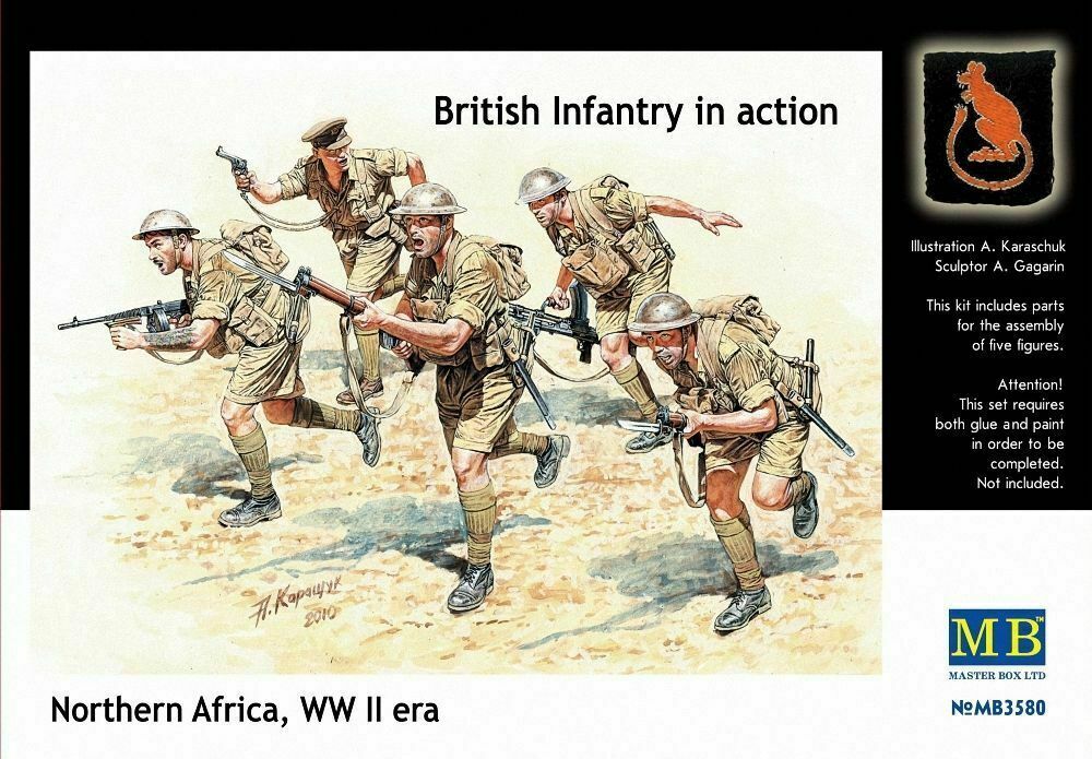Masterbox 1/35 Scale WW2 British Infantry in Action North Africa