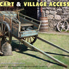 Miniart 1/35 scale FARM CART & VILLAGE ACCESSORIES