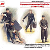 ICM 1/35 WW2 German Armoured Vehicle Crew (1941-1942) (4 figures and cat)