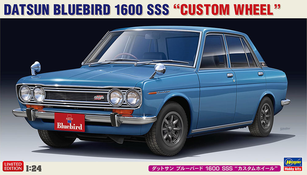 Hasegawa 1:24 Datsun Bluebird 1600 SSS With Custom Wheels Kit