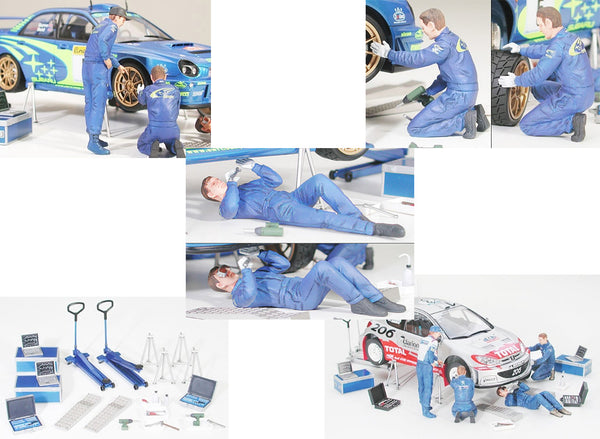 TAMIYA 1/24 Scale CARS RALLY MECHANICS SET OF FIGURES pit crew