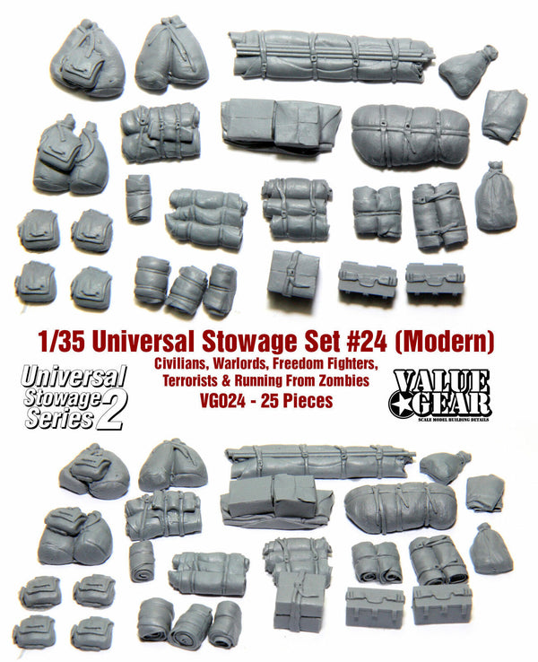 1/35 Scale resin kit Series 2 (Modern Universal) Tents & Tarps #24 (25 Pieces)