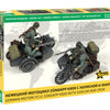 Zvezda 1/35 scale WW2 German WWII Zuendapp K800 Motorcycle with Sidecar & Crew