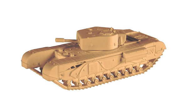 Zvezda 1/100 WW2 British Churchill Mk.V tank model kit