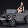Hasegawa 1/24 scale WW2 German Pkw.K1 Kubelwagen Type 82 And Blond Girl Figure Kit