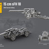 Build Army Brick building model WW2 German German 15cm SFH 18 Artillery