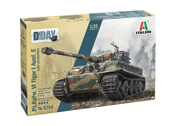 Italeri 1/35 WW2 German Pz.Kpfw.VI Tiger I Ausf.E late prod. Tank model kit