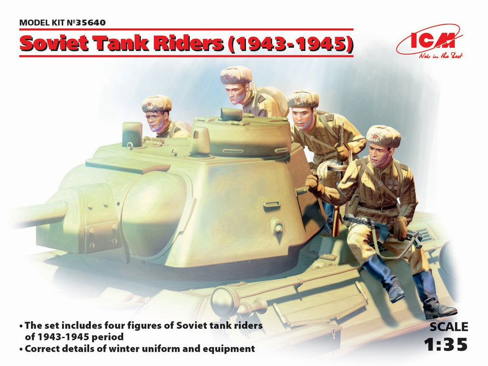 ICM 1/35 WW2 Soviet Tank Riders (1943-1945) (4 figures)