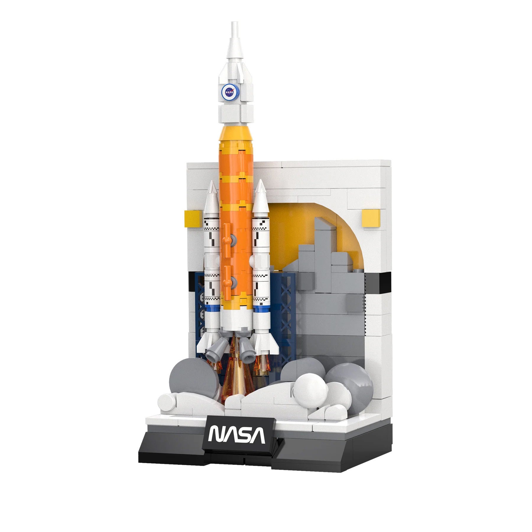 Rocket Using Blocks CADA SPACE & ROBOT SLS Artemis Rocket building block kit | Fields of ...