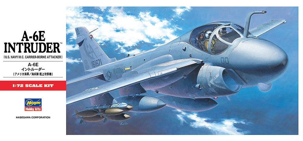 Hasegawa 1:72 scale A-6E Intruder jet aircraft model kit
