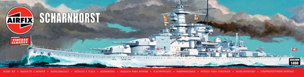 Airfix 1:600 Scale WW2 German battleship Scharnhorst ship model kit