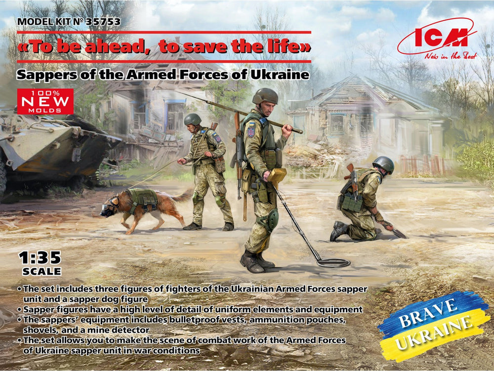 ICM 1/35 To be ahead. to save the life. Sappers of the Armed Forces of Ukraine