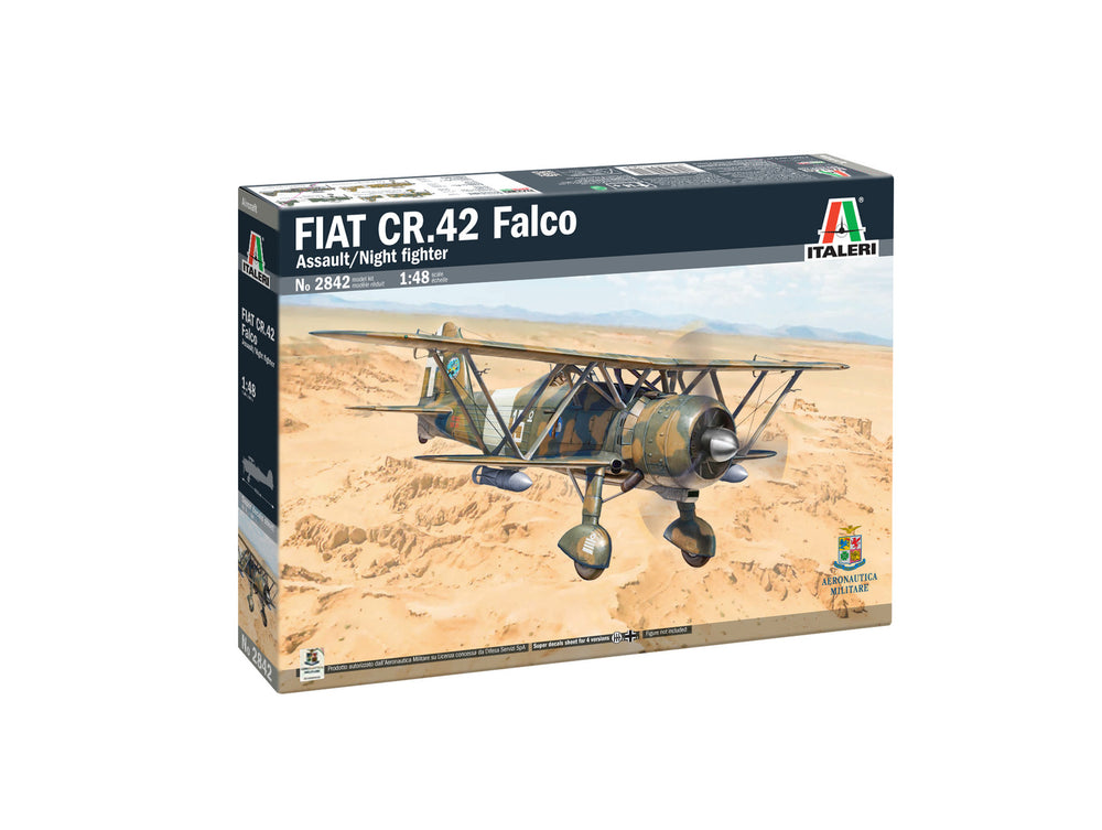 Italeri 1/48 WW2 Italian FIAT CR.42 Falco Assault/Night Fighter