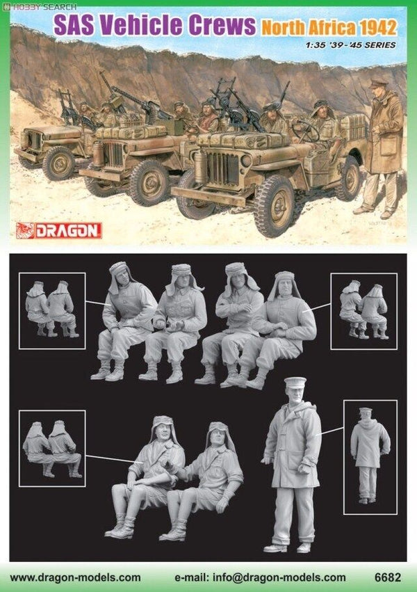 Dragon 1/35 WW2 British SAS Vehicle Crews (North Africa 1942)