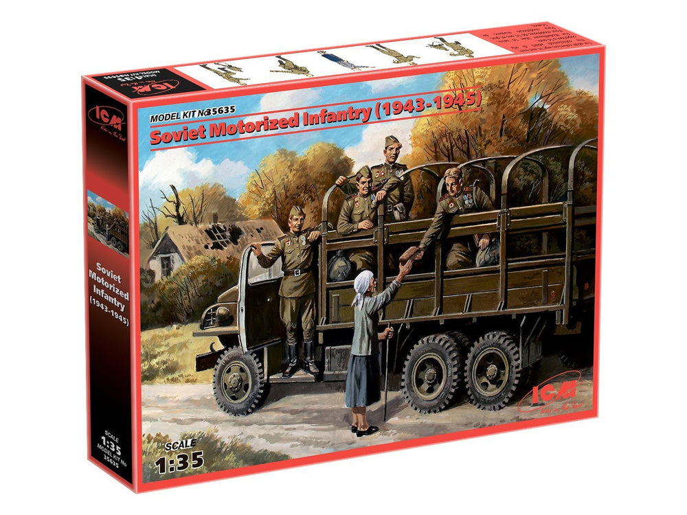 ICM 1/35 WW2 Soviet Motorized Infantry (1943-1945), (5 figures)