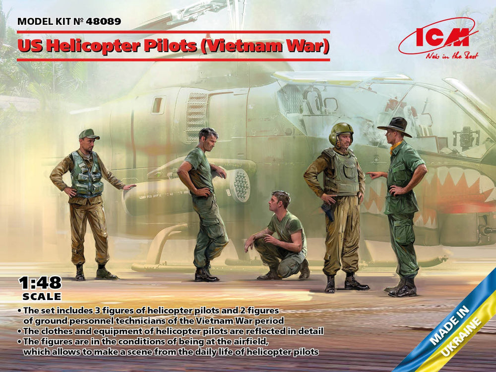 ICM 1/48 U.S. Helicopter Pilots (Vietnam War) 5 Figures