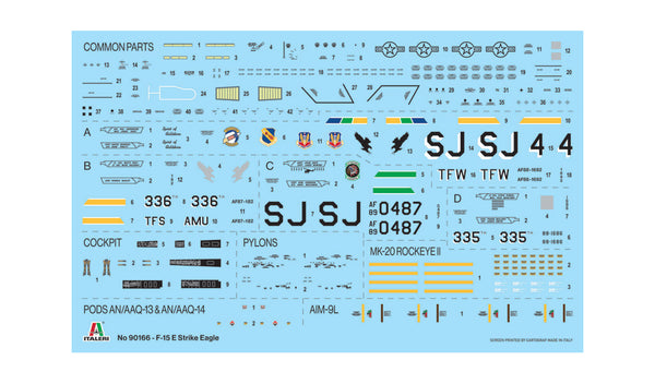 Italeri 1/72 scale McDonnell Douglas F-15E Strike Eagle Aircraft model kit