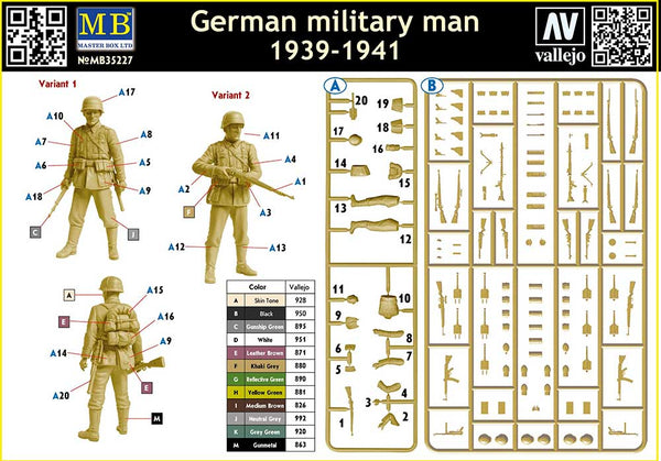 Masterbox 1/35 German military man, 1939-1941