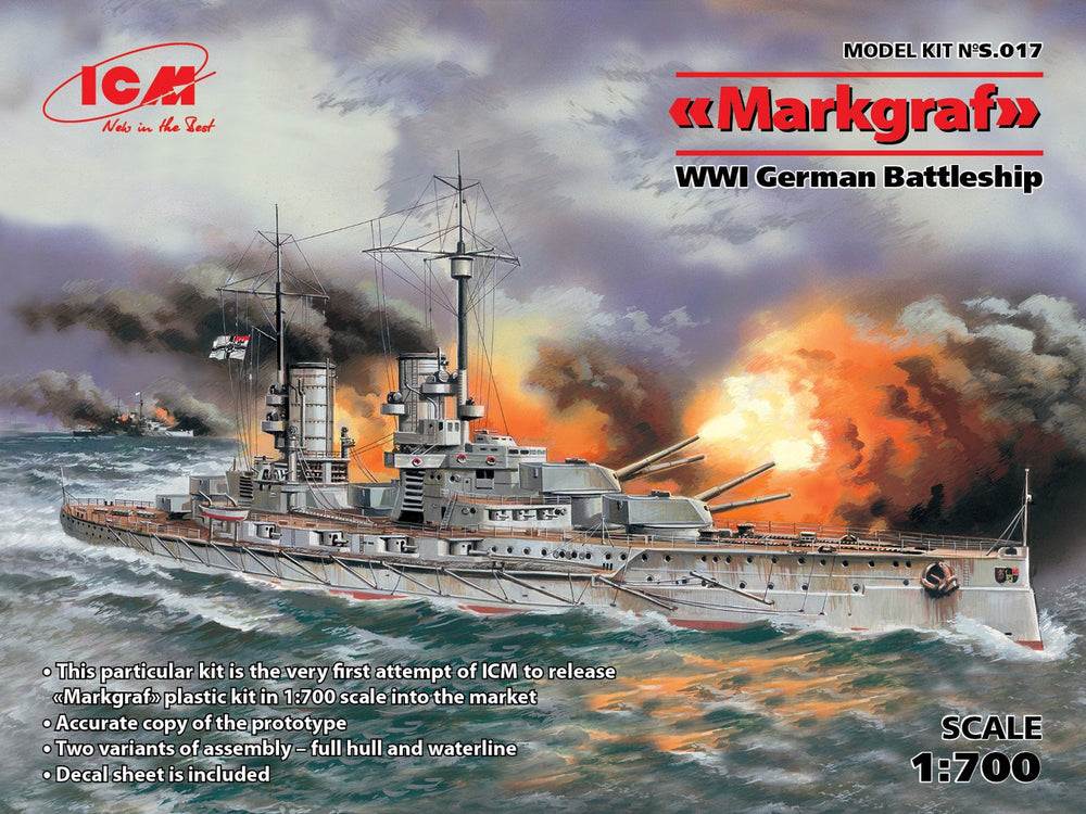 ICM 1/700 'Markgraf', WWI German Battleship