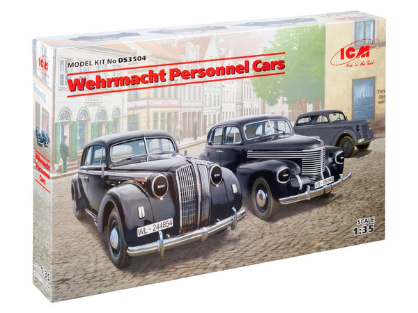 ICM 1/35 WW2 German Wehrmacht Personnel Cars (Kadett K38 Saloon, Kapitan Saloon, Admiral Saloon)