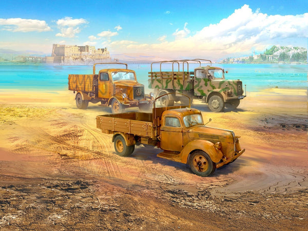 ICM 1/35 WW2 German Wehrmacht 3t Trucks (V3000S, KHD S3000, L3000S)