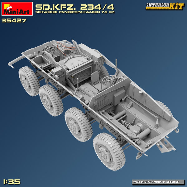 Miniart 1/35 WW2 GERMAN Sd.Kfz. 234/4 SCHWERER PANZERSPAHWAGEN 7,5 cm