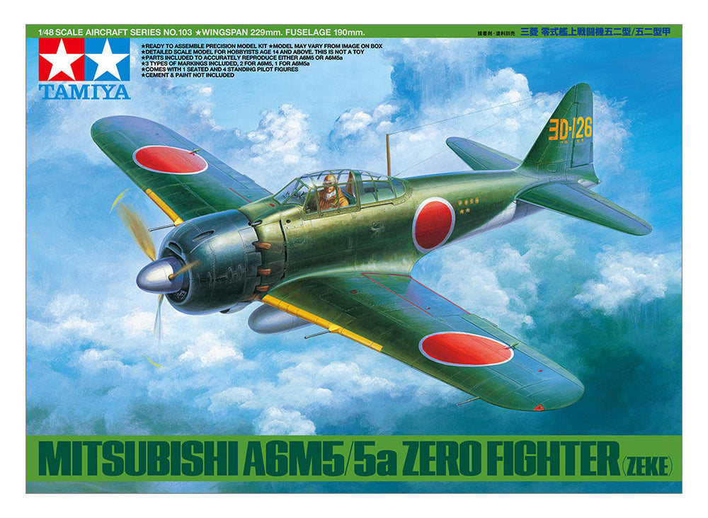 TAMIYA 1/48 Scale AIRCRAFT WW2 IJN Japanese A6M5/5A ZERO (ZEKE)