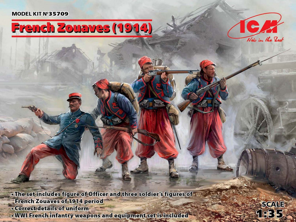 ICM 1/35 WW1 French Zouaves (1914) (4 figures)