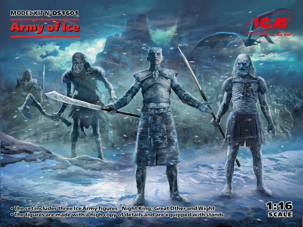 ICM 1/16 Games of Thrones Army of Ice (Night King, Great Other & Wight Figures)