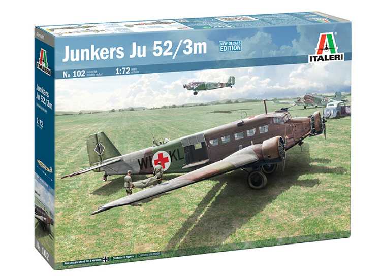 Italeri 1/72 scale WW2 German Ju-52/3m transport aircraft