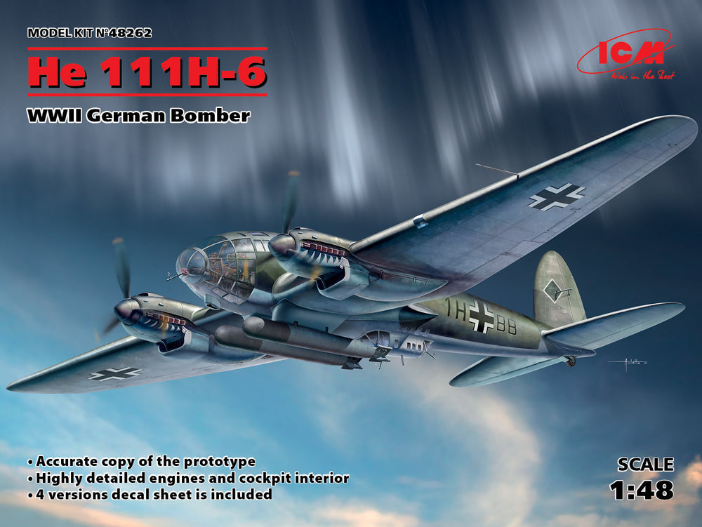 ICM 1/48 WW2 German He 111H-6, WWII German Bomber