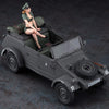 Hasegawa 1/24 scale WW2 German Pkw.K1 Kubelwagen Type 82 And Blond Girl Figure Kit