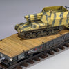 ZIMI 1/35 scale WW2 German 50 Ton Type SSy45 railway Flatcar with 2 x Sd.Kfz. 135/1 - 3 in 1 Kit