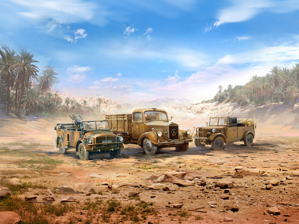 ICM VEHICLES 1:35 Vehicles of the DAK, German WWII Afrika Korps (Set of 3)