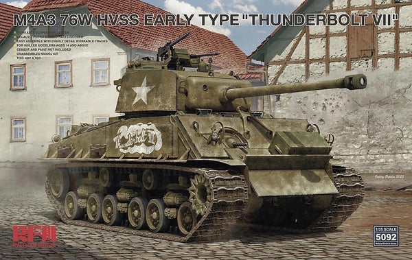 RYE FIELD MODEL 1/35 WW2 US M4A3 76W HVSS Early Type "Thunderbolt VII"