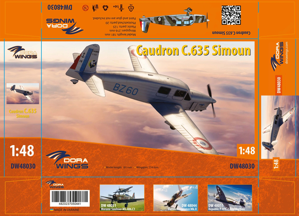 Dora Wings 1/48 Scale DORDW48030 Caudron C.635 Simoun