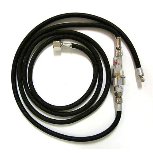 Badger 10Ft Braided Hose With Transparent water trap 1/4" Fitting