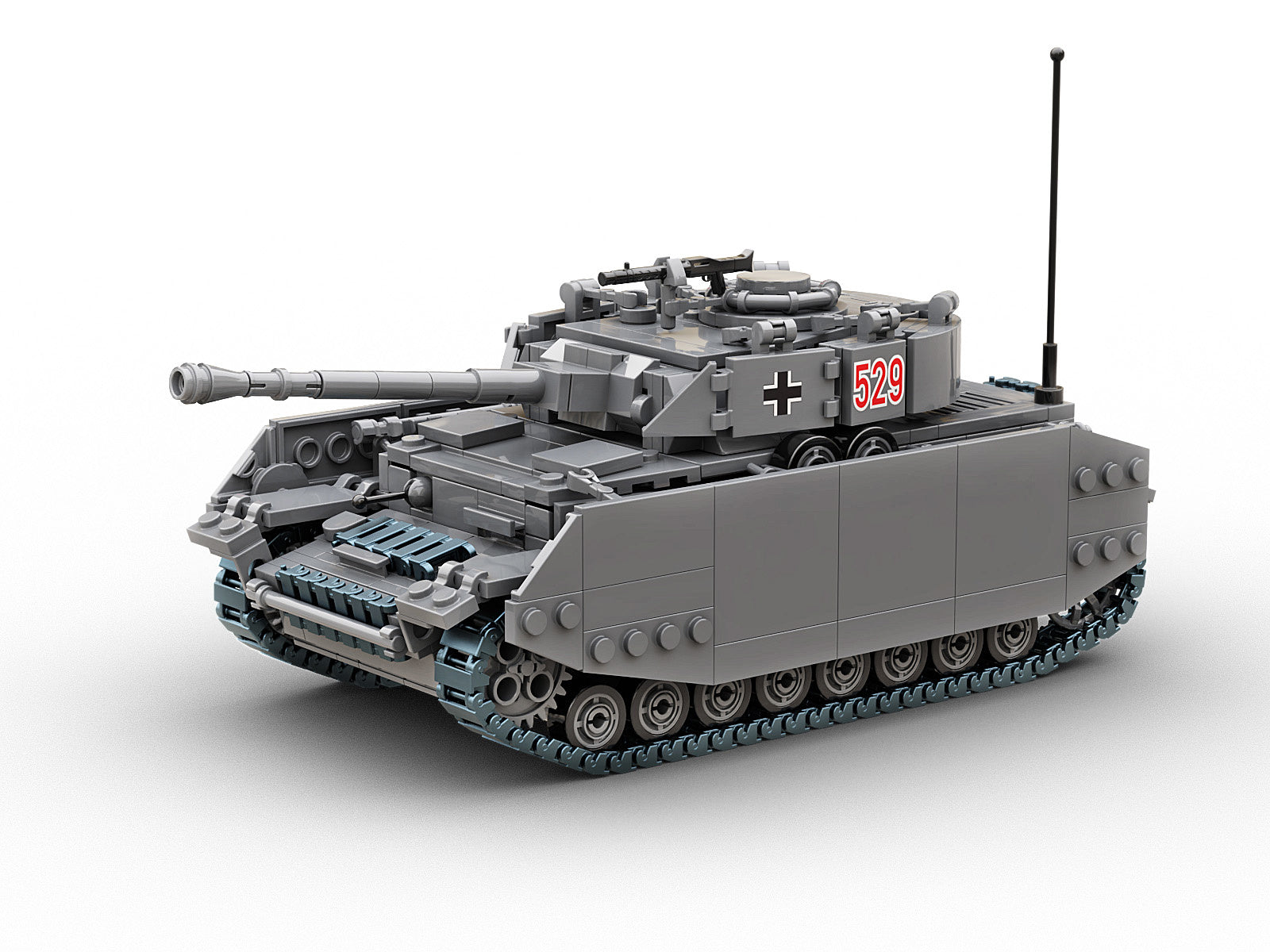 Build Army WW2 Brick building model kit Panzer 4 Fields of Glory Models