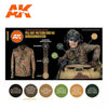 AK Interactive GEN 3 - WAFFEN SS 44 DOT UNIFORM COLORS 3G PAINT SET
