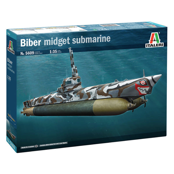 Italeri 1/35 scale WW2 U-Boot Biber midget submarine model kit