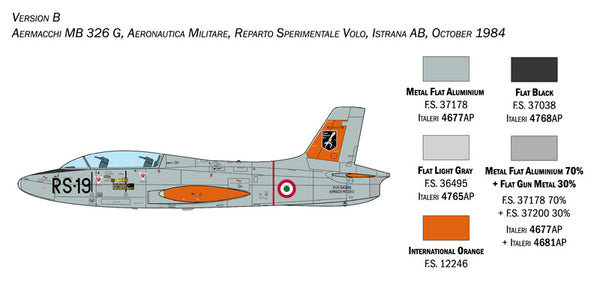 Italeri 1/48 Aermacchi Mb 326 aircraft plane model kit